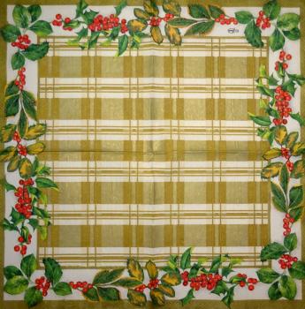 211 Weihnachten Blumen - 3-lagig - CS